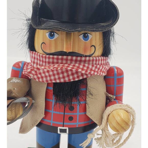 Nutcracker Cowboy Rancher Western Cowboy Hat Lasso Rope Trimmery Size 7" Tall - Picture 3 of 12
